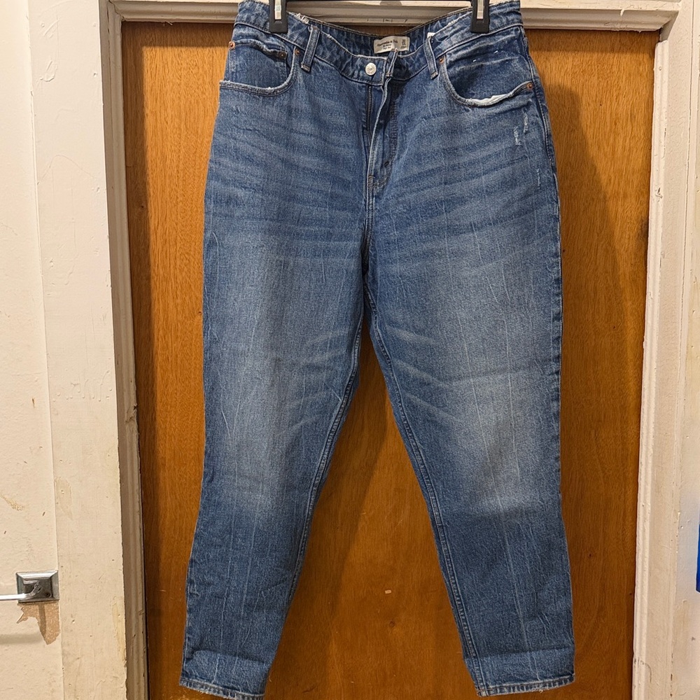 Abercrombie & Fitch Dark Blue High-Rise Skinny Jeans